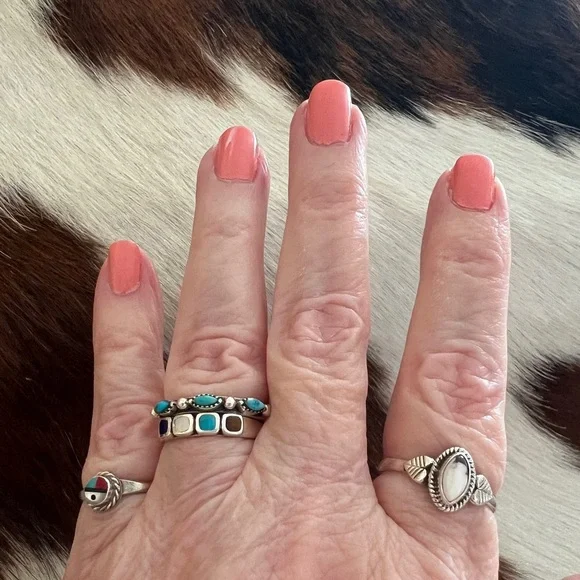 ❤️ Wild Horse Jasper Magnesite Navajo Style Southwestern 925 Silver Ring Sz 9 - Picture 8 of 14